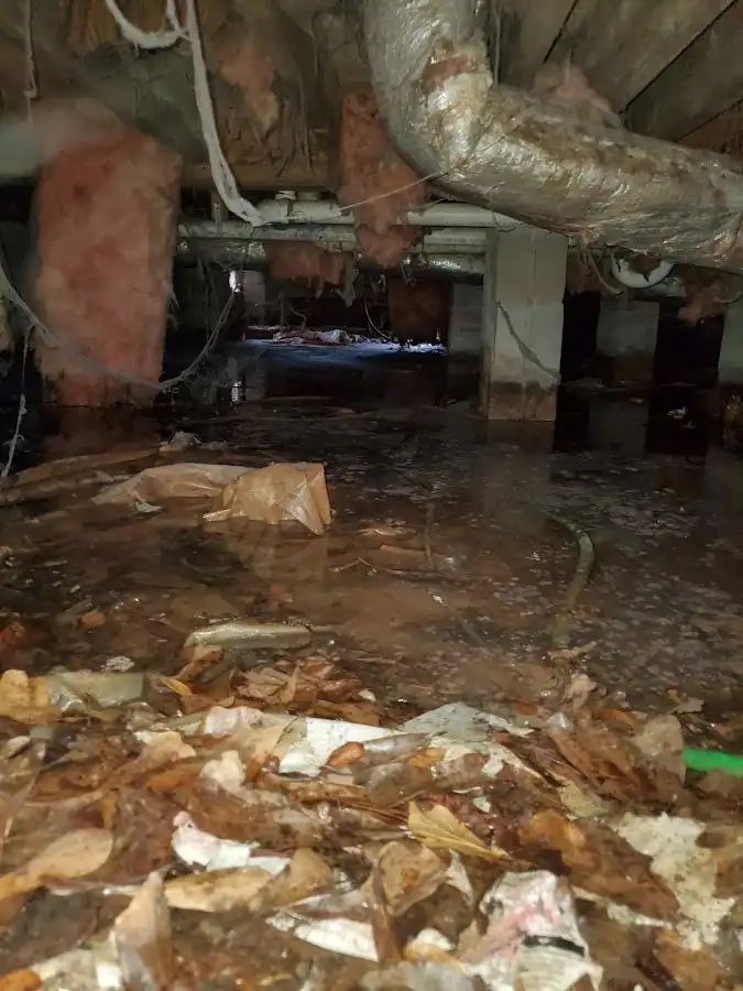 Crawl space flood assessment for Commercial Water Damage Restoration in Prescott